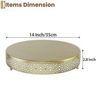 Feictpox 14  Gold Metal Round Cake Stand Cupcake Dessert Display Holder