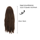 9   Doll Wig  Toy Head Wig Hair For 15 5-17 5cm Head Circumference  Dark Brown