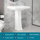 26 x20  Porcelain Retro Bathroom Pedestal Sink White 3 Hole