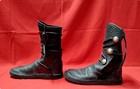 Unisex  or 9 9 5 Women s  Renaissance Fair Moccasin Boots Black Leather Medieval