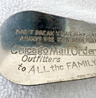 Vintage Chicago Mail Order Co Outfitters Metal Shoehorn Advertisement Shoe Horn