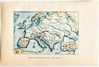 1932 Europe Van Loons Geography Colored Map Print Antique Ephemera Dwll23