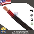 100 Ft 1 4  Black Expandable Wire Cable Sleeving Sheathing Braided Loom Tubing 