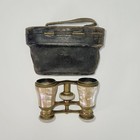 Vintage Opera Glasses By Marchand Of Paris Mother Of Pearl Inlaid W Case Paris