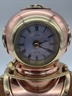 Vintage Replica Divers Helmet Clock With Glass Face Copper brass