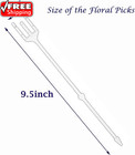 Floral Picks  30 Pack 9 5 Inch Flower Card Holder Picture Pick Plastic Straight