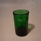 J  germeister Embossed Green Glass Shot Glass 1 Fl Oz Decorated Barware - 4 Count