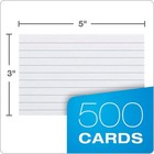 Index Cards  3 X 5 Inches  White  Lined On Front  Blank On Back 500 Count 5 Pack