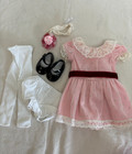Beforever American Girl Doll Samantha s Meet Outfit Complete Dress Hairbow  