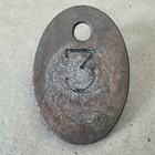 Antique Vintage Solid Brass Cow Cattle Number Tag  3 Elkhorn Wisconsin Signed