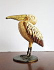 Vintage Painted Metall Brass Pelican Figurine By Andrea Sadok