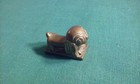 Vintage Miniature Solid Brass Chinese Foo Dog Statue Figure 1 5  Inches Long
