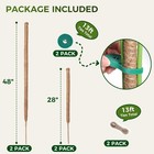 4 Pack Moss Pole Plant Support 28  48  Bendable Coco Coir Stakes Climbing