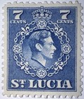 Travelstamps   St  Lucia Stamps Sc  141 - 7 Cent Kgvi 12 1 2p - Mint Moglh