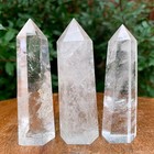1pc Clear Quartz Crystal Obelisk Tower Point Natural Healing Stone For Energy