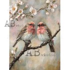 A4 Rice Paper For Decoupage Cherry Blossom Birds  Ab Studio Spring Crafts Diy