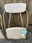 Stylaire Mid Century Modern Cosco Metal Folding Chairs Lot Of 2 Mcm Tan 1 Nwt