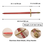 42 5 Inch Stainless Steel Red Sword For Collection  Display  Cosplay