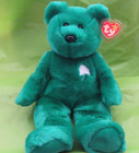 Ty Beanie Baby Buddy Erin Green Shamrock Clover 14  Tag 1998 Vintage