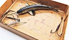 Huge Allcocks 4 5 Inch Caledonian Minnow Lure Blue In Box Bottom Glass Eyes