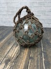 Large Antique Japanese Glass Fishing Buoy Float  12  - 40  Circumference W  Rope