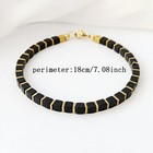 Men s Square Black Obsidian Bracelet Unisex Minimalist Fashion Jewelry Gift