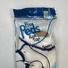 Vtg Socks Pro Peds Roll Top Nos 80s 90 s 9-11 White Blue Usa Orlon Acrylic Low