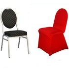 6 Red Spandex Chair Covers For Wedding Banquet Party Reception Decorations