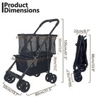 Foldable Rolling Shopping Cart Aluminum Frame With Detachable Shopping Bag