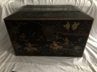 Chinese Export  chest box With Mythological Warriors figures antique