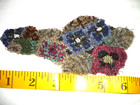 Antique Beaded Floral Vintage Dress Applique Flowers Floral Seed Bead Trim