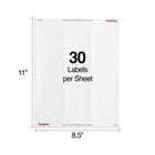 Staples Laser inkjet Address Labels 1  X 2 5 8  White 30 Labels sheet