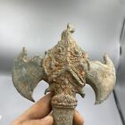 100bc Ancient Greek Backtrian Bronze Beast Depicting Rare Axe