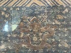 A Large And Important Chinese Ming Dynasty Dragon Textile Panel  Framed 