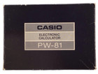 Vintage Casio Electronic Slim Pocket Mini Calculator Pw-81 W  Instructions