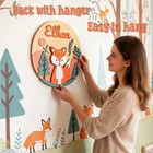 Personalized 3d Woodland Animal Wooden Name Sign     Nursery Decor  Baby Boy Gift