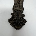 Vintage Cast Iron Hanging Cross Christianity Wall Decor Rustic Floral Leaf 10 
