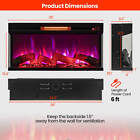 36 Inches 3-sided Glass Electric Fireplace W  Remote Control Thermostat 9h Timer