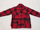 1950s Vintage Mackinaw Hunting Coat 42 Thick Wool Buffalo Plaid Cruiser Jacket