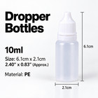 100 Pcs Clear Plastic Squeeze Bottles Travel Container Eye Dropper Liquid Empty