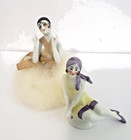 2 Half pin Cushion Art Deco Girls 1 W  Puff