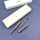 Vintage Rolex Silver Scribe Platinum Wave Cut Pen Ad Vip Gift - New In Box