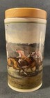 Vintage Ralph Lauren Polo Cigar storage Jar humidor-horses-wooden Lid-8 25 