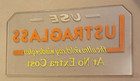 Vintage 1930s Lustraglass Window Glass Advertising Sign Ultraviolet Ray Ad