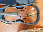 Antique Hopf Full Size Violin W  Case Vintage Old String Instrument German Style