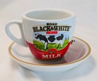 2 Sets Hong Kong Style Milk Tea Cup Mug Ceramic Black White Milk Tea Coffee Usa