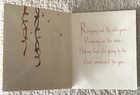 Unused Happy New Year Bell Grandfather Clock Vintage Greeting Card 1940s 1950s