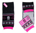 Girls Knit Winter Scarf  Nwt  Size 6 - 16  Black  Pink     White