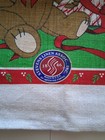Vintage Stevens Christmas Pure Linen Tea Towel Teddy Bear Candy Canes Unused 