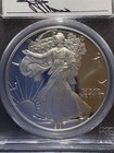 1987 S Silver Eagle Proof Pcgs Pr70 Dcam Hand Signed By John Mercanti Flag Label